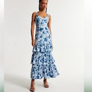 Abercrombie & Fitch Drama Ruffle Tiered Gown